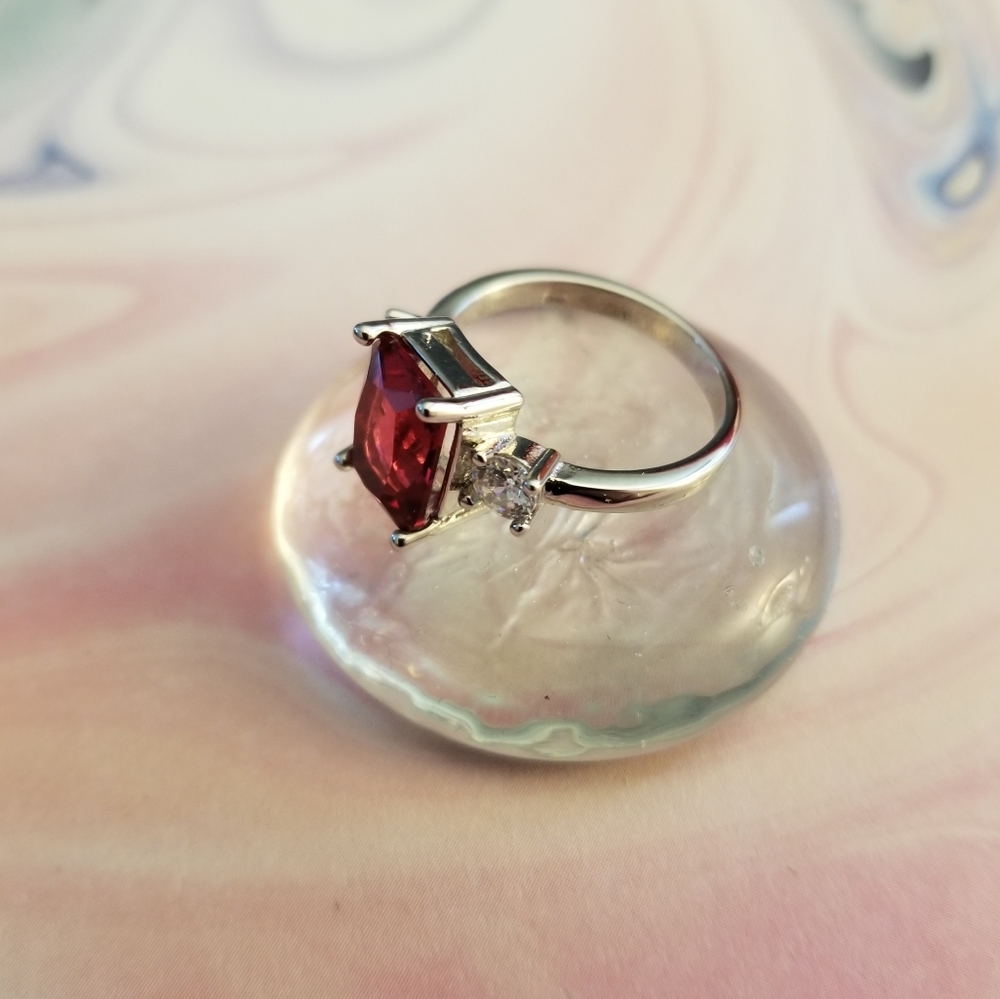 Lab Created Ruby Ring - Picture 3 of 4